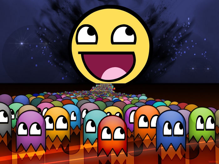 Awesome Face and Pac-Man Ghosts