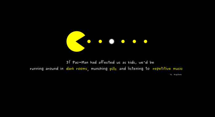 Pac-Man quote about repetitive music