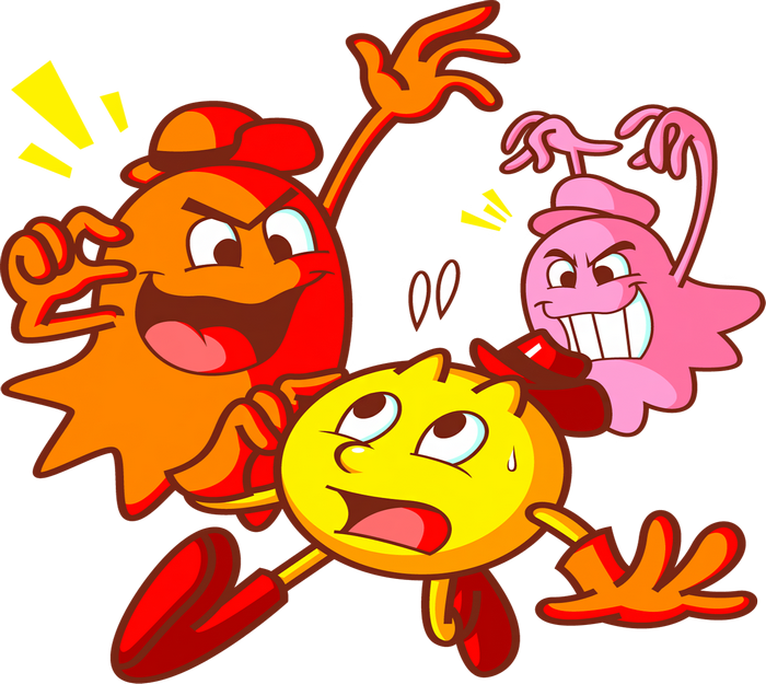 Pac-Man and ghosts from Pac-Man