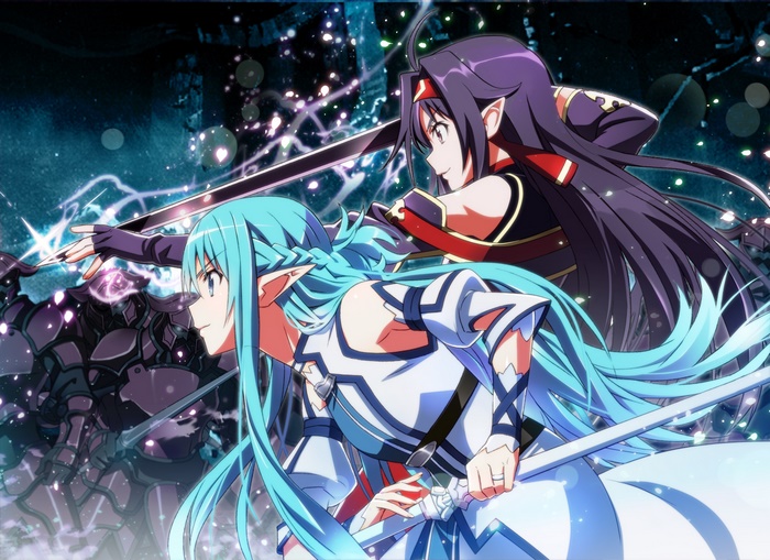 Asuna and Yuuki from Sword Art Online