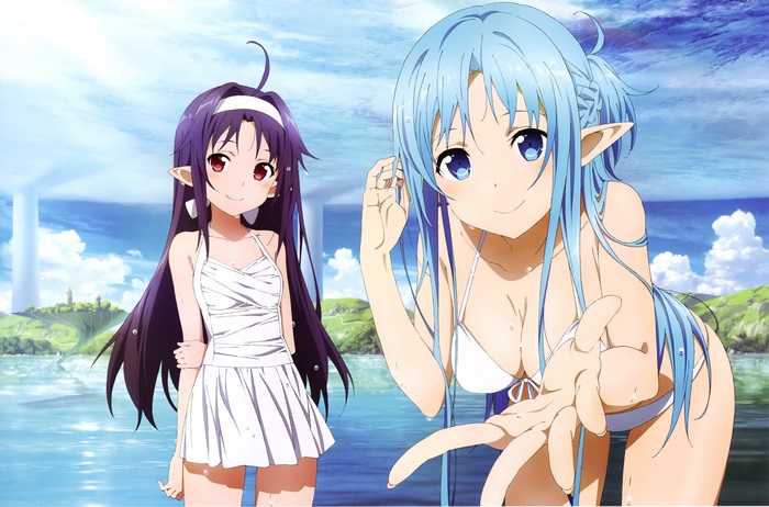Yuuki Konno and Asuna from Sword Art Online