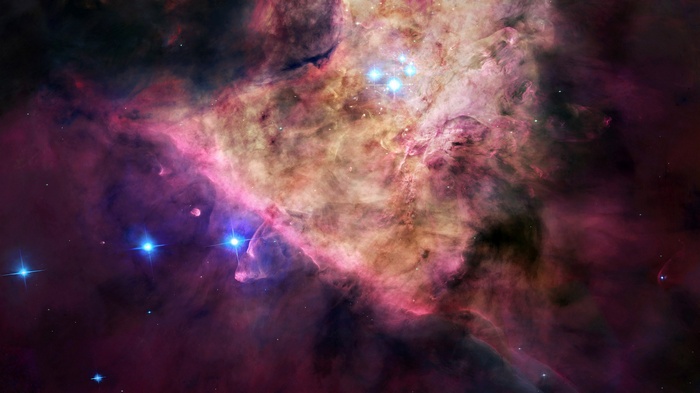 Orion Nebula with bright stars