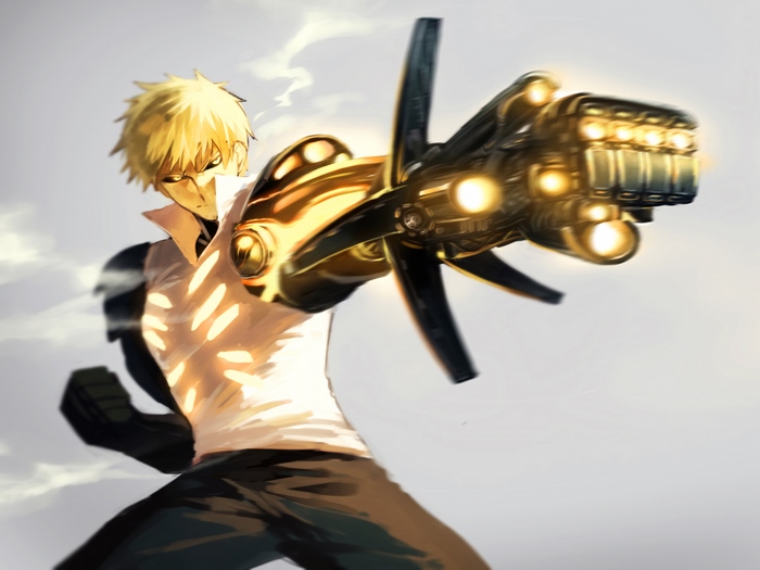 Genos with Arm Cannon Ready to Fire