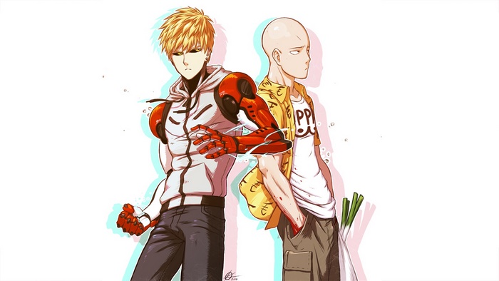 Genos and Saitama from One-Punch Man