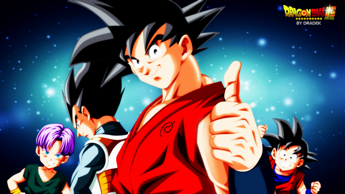 Dragon Ball Super characters in space