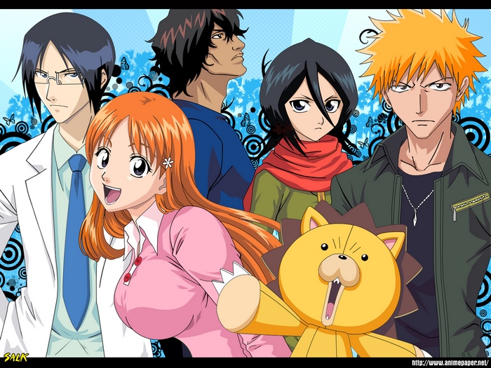 Bleach characters with Kon