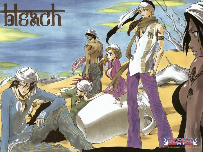 Bleach characters in desert attire