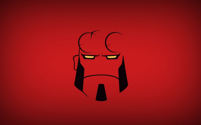 Hellboy minimalist illustration