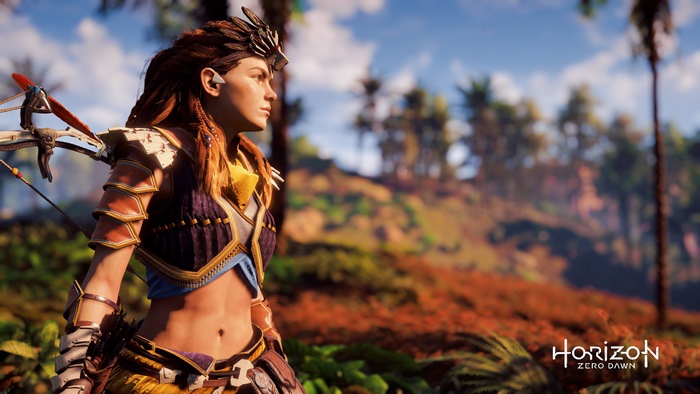 Aloy from Horizon Zero Dawn with bow