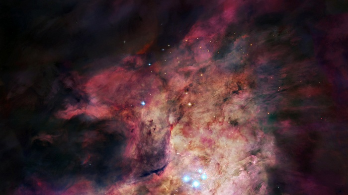 Colorful nebula with stars