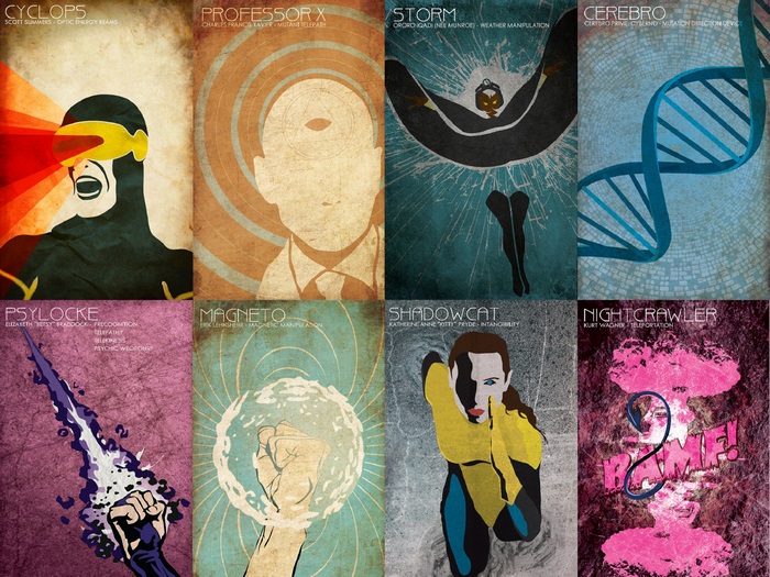 Marvel Comics X-Men Characters Posters