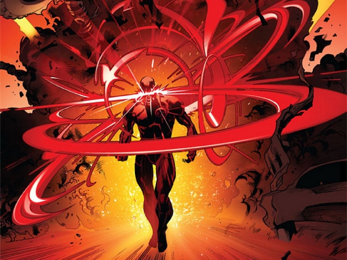 Cyclops from Marvel Comics firing optic blast