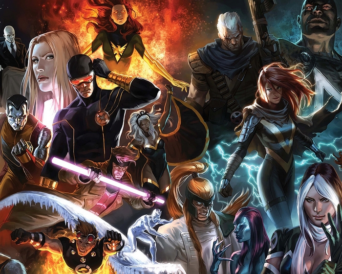 X-Men characters including Cyclops, Phoenix, and Storm