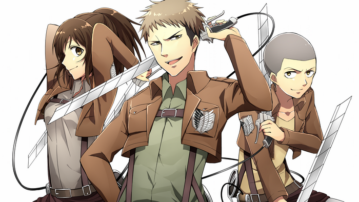 Sasha Braus, Jean Kirstein, Connie Springer from Attack on Titan