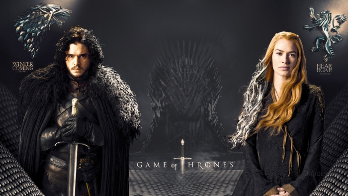 Jon Snow and Cersei Lannister from Game of Thrones