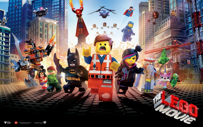 The Lego Movie Characters in a Cityscape