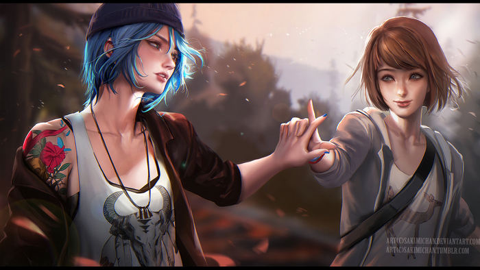 Chloe Price and Max Caulfield from Life is Strange