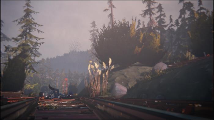 Chloe Price on Train Tracks