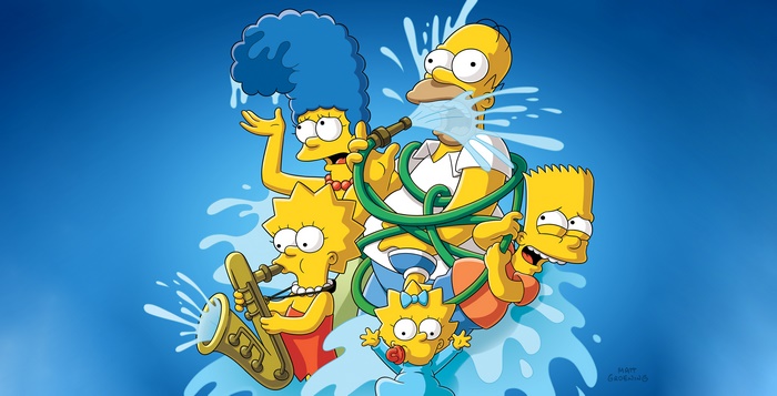 Bart Simpson Splashing Water with Hose
