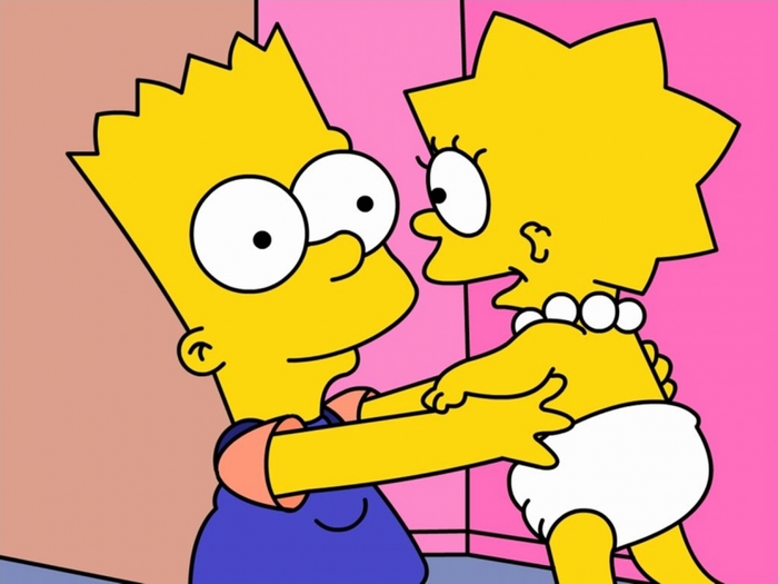 Bart and Lisa Simpson