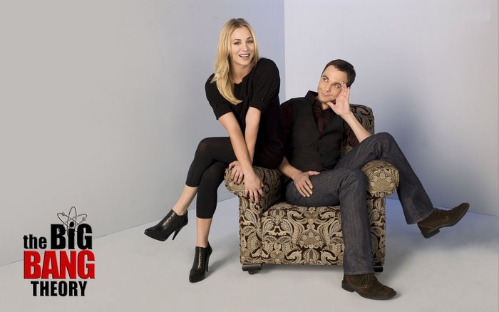 Sheldon Cooper and Penny from The Big Bang Theory