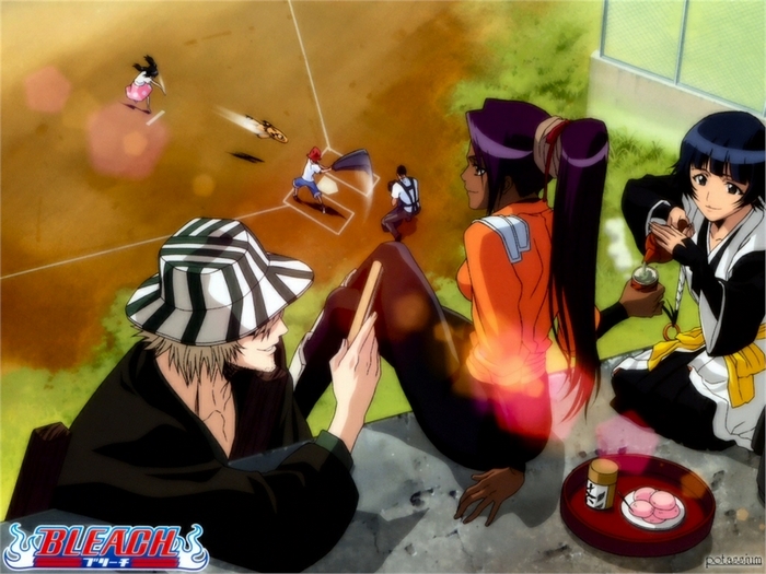 Bleach characters playing baseball