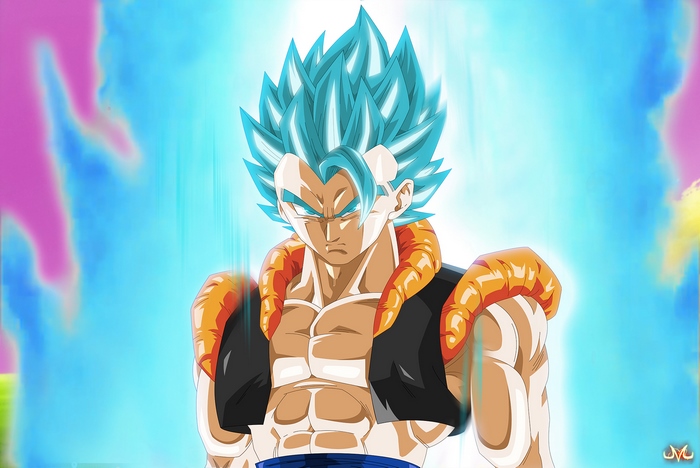 Gogeta from Dragon Ball in Super Saiyan Blue