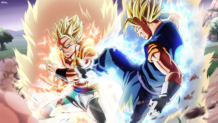Gogeta and Vegito from Dragon Ball Z
