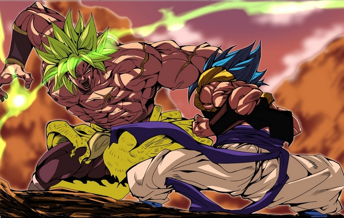 Epic Fight Between Broly and Gogeta