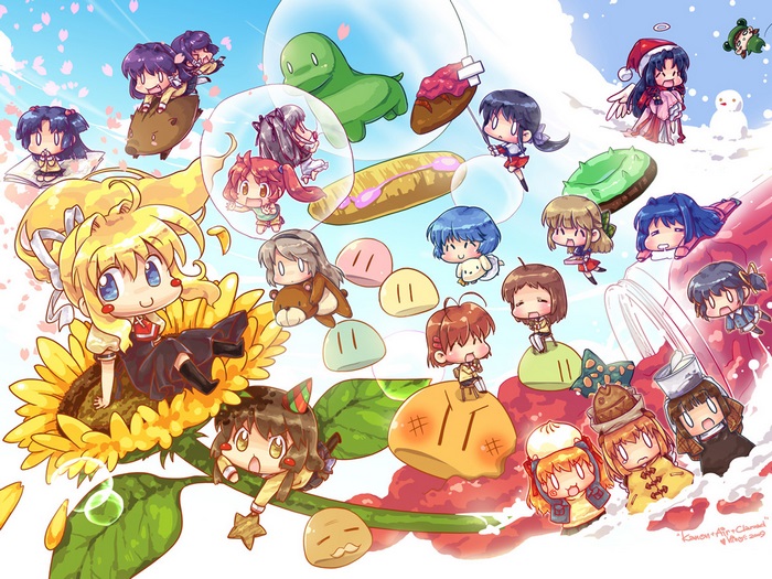 Chibi characters from Clannad and other anime series