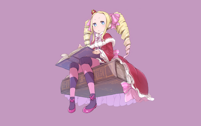 Beatrice from Re:ZERO reading a book