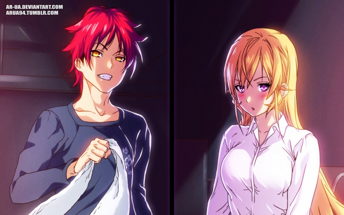 Soma Yukihira and Erina Nakiri from Food Wars!