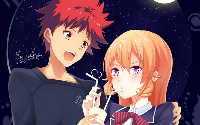 Erina Nakiri and Soma Yukihira from Food Wars!