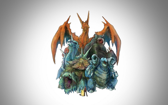 Pokémon Charizard, Blastoise, Venusaur, Dragonite, Snorlax