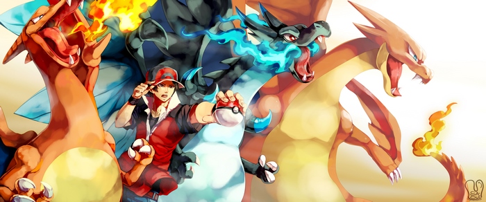 Multiple Charizard Flames with Trainer