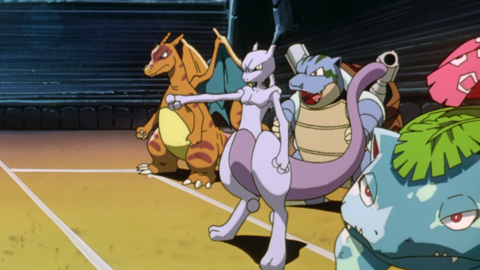 Charizard, Mewtwo, Blastoise, and Venusaur from Pokémon