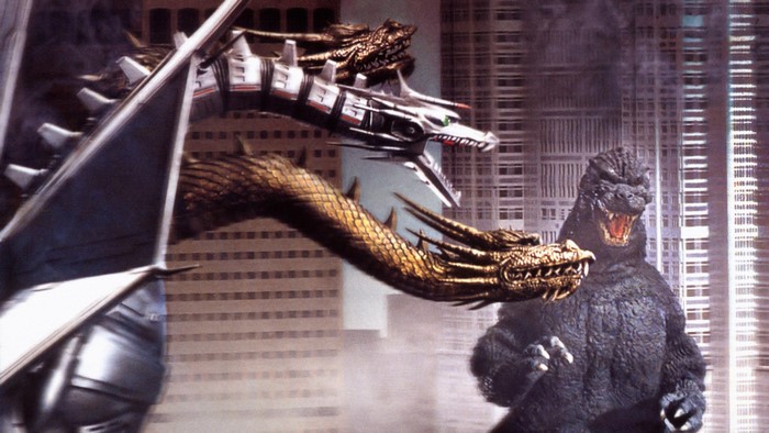Godzilla vs. King Ghidorah in city