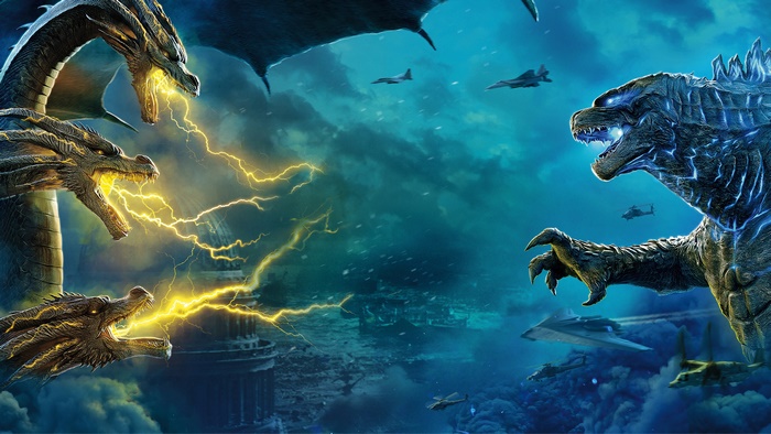 Epic Battle Between Godzilla and Three-Headed Monster