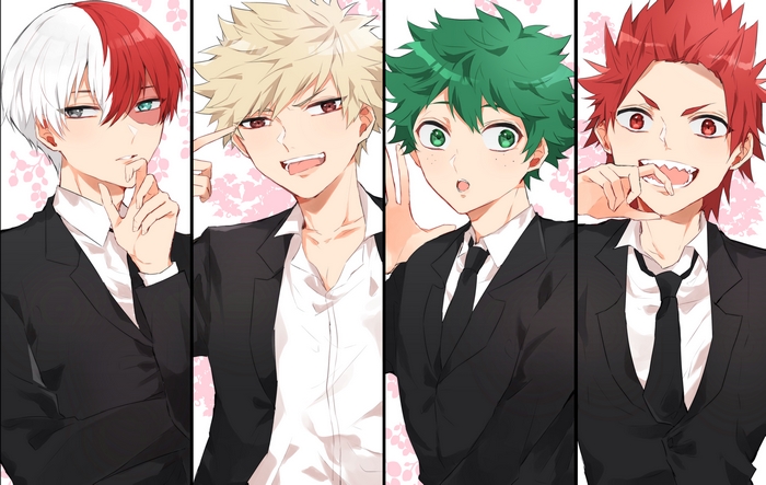 My Hero Academia characters in suits