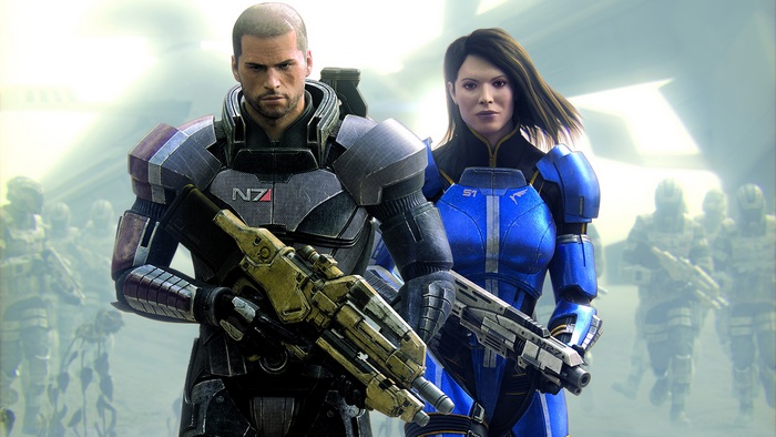 Commander Shepard and Ashley Williams from Mass Effect