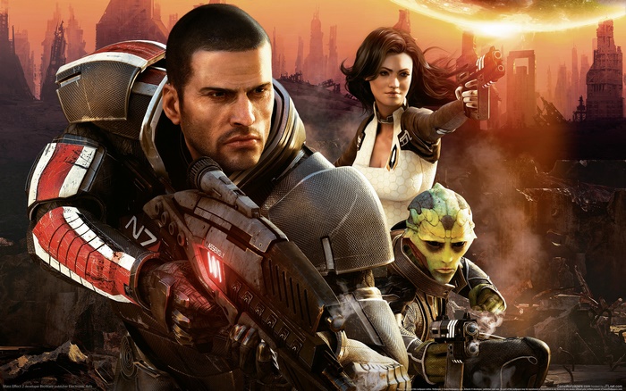 Commander Shepard and crew from Mass Effect