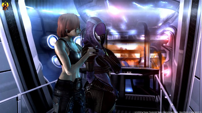 Commander Shepard and Tali'Zorah from Mass Effect