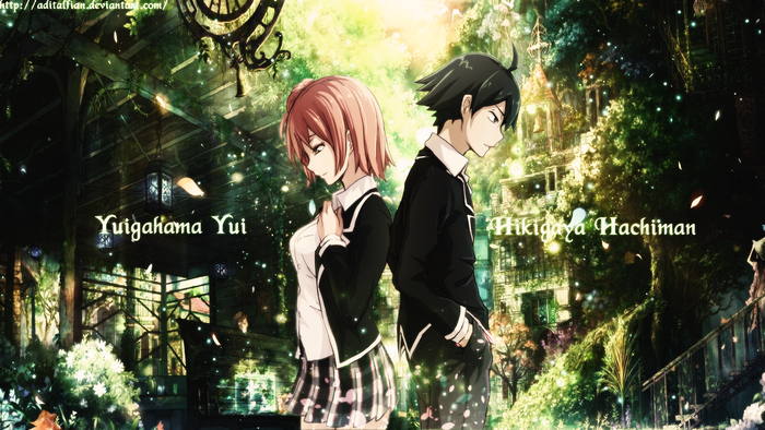 Yui Yuigahama and Hikigaya Hachiman from My Teen Romantic Comedy SNAFU