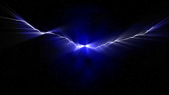 Lightning strike in space from Doctor Who