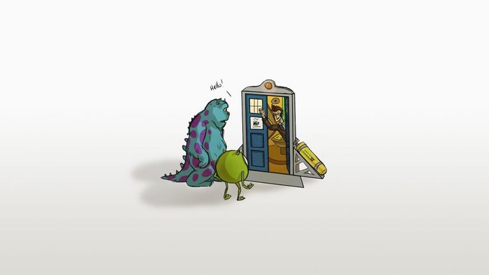 Monsters, Inc. characters meet Doctor Who