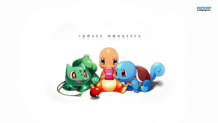 Bulbasaur, Charmander, and Squirtle from Pokémon