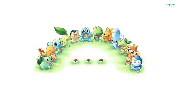 Group of Pokémon characters in a circle