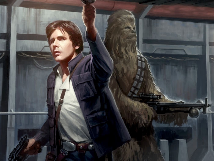 Han Solo and Chewbacca from Star Wars