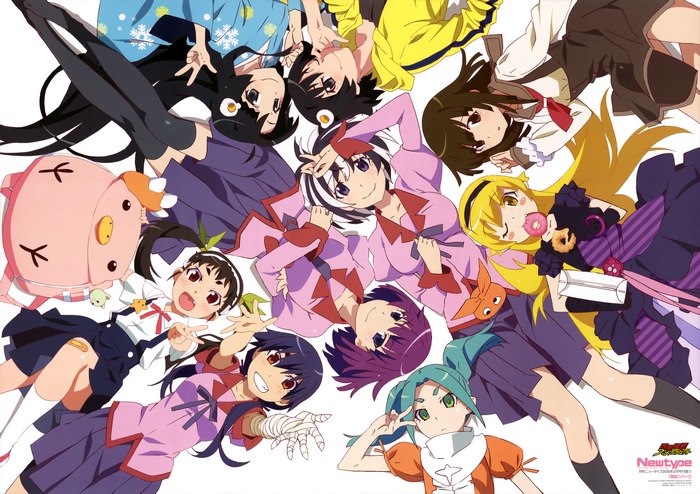 Nadeko Sengoku and friends from Monogatari Series