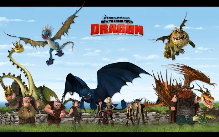 How to Train Your Dragon characters and dragons